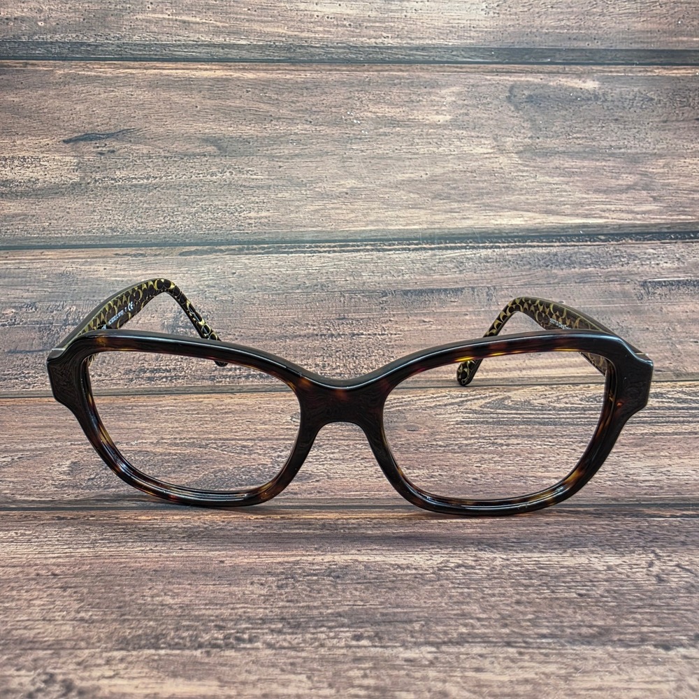 Coach HC 8232 L1010 Dark Tortoise Gold Signature Cat Eye Frames 56 17 140